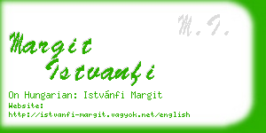 margit istvanfi business card
