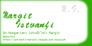 margit istvanfi business card
